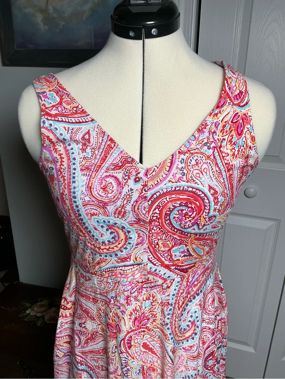 Paisley cotton maxi dress - Picture 5 of 8